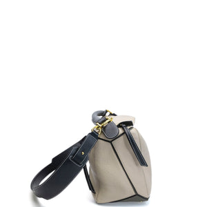 LOEWE MEDIUM PUZZLE BAG CALFSKIN OAT KHAKI GREEN GHW