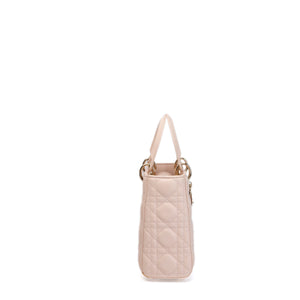 CHRISTIAN DIOR SMALL LADY DIOR LIGHT PINK LAMBSKIN GHW