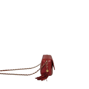 CHANEL VINTAGE CROSSBODY BAG RED GHW