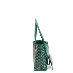 GOYARD MINI ANJOU TOTE BAG CANVAS / CALFSKIN GREEN SHW