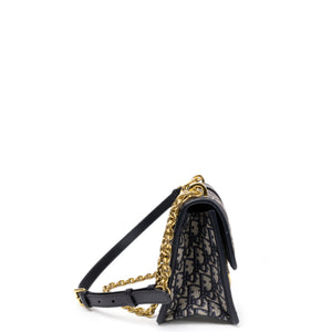 CHRISTIAN DIOR 30 MONTAIGNE CHAIN BAG OBLIQUE JACQUARD BLUE GHW