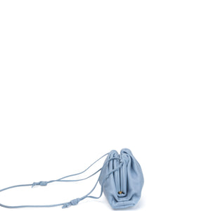 BOTTEGA VENETA MINI POUCH CALFSKIN BLUE GHW
