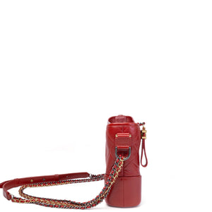 CHANEL MEDIUM GABRIELLE HOBO BAG CALFSKIN RED MULTICOLOUR HARDWARE