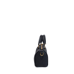 LOUIS VUITTON NANO SPEEDY BLACK MONOGRAM EMPREINTE GHW (MICROCHIP)