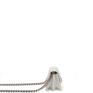 CHANEL CC MINI BAG WHITE CALFSKIN SHW
