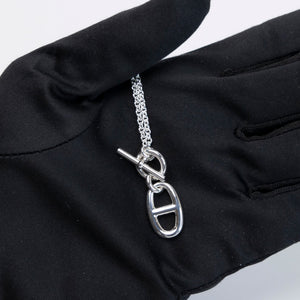 HERMES CHAINE D'ANCRE AMULETTE SILVER NECKLACE