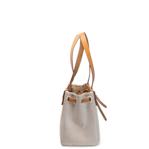 HERMES HERBAG CABAS TOILE CANVAS / VACHE LEATHER SHW