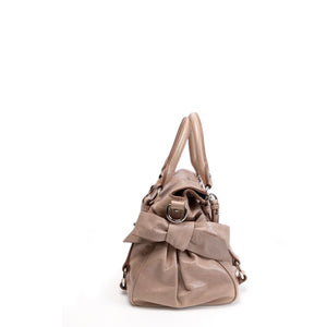 MIU MIU VITELLO LUX BOW SATCHEL CALFSKIN LEATHER