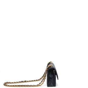 CHANEL DYNASTY FLAP PHONE HOLDER BLACK LAMBSKIN GHW