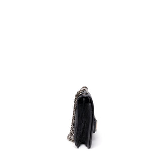 CHRISTIAN DIOR J'ADIOR FLAP BAG BLACK LAMBSKIN LEATHER SHW