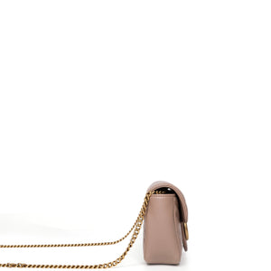 GUCCI MARMONT SMALL SHOULDER BAG BEIGE LEATHER GHW