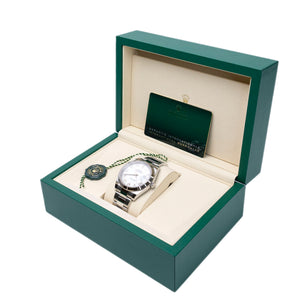 ROLEX DATEJUST 41 WHITE ROMAN DIAL FKUTED BEZEL