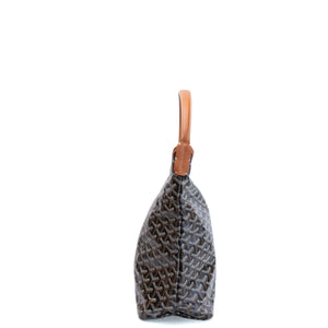 GOYARD BOHEME HOBO BAG CANVAS / CALFSKIN BLACK / BROWN SHW