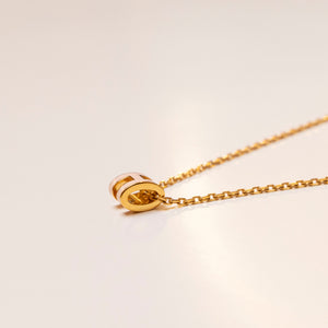 HERMES MINI POP H NECKLACE ROSE DEAGEE GHW