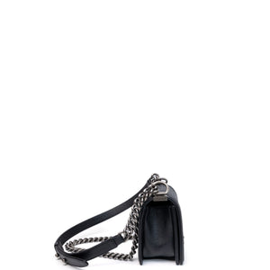 CHANEL SMALL CHEVRON LE BOY CALFSKIN BLACK SHW (MICROCHIP)