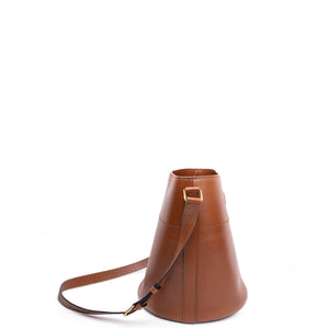 CELINE MAILLON TRIOMPHE BUCKET BAG BROWN CALFSKIN LEATHER GHW