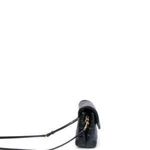 SAINT LAURENT TOY LOULOU BAG QUILTED BLACK GHW