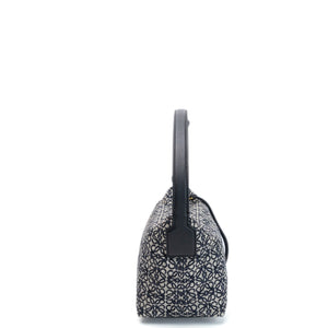 LOEWE CUBI ANAGRAM BAG JACQUARD CANVAS NAVY / BLACK GHW