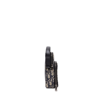 CHRISTIAN DIOR MICRO RIDER POUCH BLUE OBLIQUE CANVAS SHW