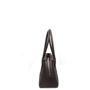 THE ROW TOP HANDLE ESPRESSO CALFSKIN LEATHER SHW