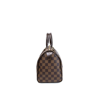 LOUIS VUITTON SPEEDY BANDOULIERE 25 DAMIER EBENE CANVAS / LEATHER GHW