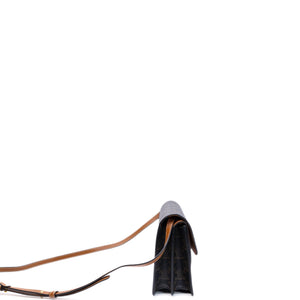 CELINE DOUBLE FLAP TRIOMPHE CANVAS WALLET ON STRAP GHW