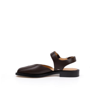MAISON MARGIELA TABI LEATHER SANDALS BROWN SIZE 37