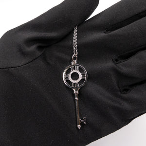 TIFFANY & CO. ATLAS KEY 18K WHITE GOLD DIAMOND PENDANT NECKLACE