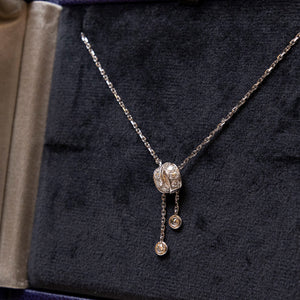 CHAUMET JEUX DE LIENS HARMONY DIAMOND PENDANT NECKLACE IN WHITE GOLD