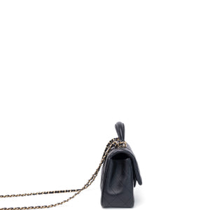 CHANEL CLASSIC FLAP MINI RECTANGULAR TOP HANDLE BAG LAMBSKIN GHW (MICROCHIP)