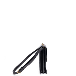 SAINT LAURENT GABY QUILTED SATCHEL BAG BLACK LAMBSKIN LEATHER GHW