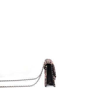 CHANEL TWEED BEAUTY LOCK FLAP BAG MUTICOLOURED BLACK SHW
