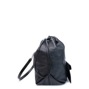 SAINT LAURENT TEDDY BUCKET BAG BLACK LAMBSKIN SHW