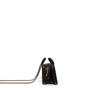 CHANEL 22B SMALL VANITY CASE CALFSKIN BLACK GHW (MICROCHIP)
