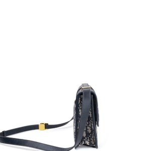 CHRISTIAN DIOR 30 MONTAIGNE BAG BLUE OBLIQUE JACQUARD GHW