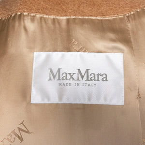 MAX MARA RIALTO ROBE COAT CAMELWOOL CAMEL SIZE 34