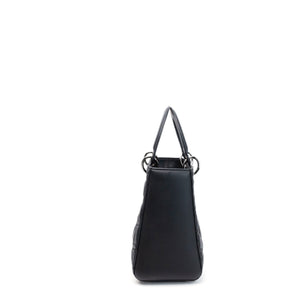 CHRISTIAN DIOR MEDIUM LADY DIOR ANSELM REYLE BLACK CALFSKIN SHW