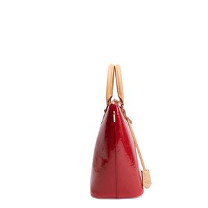 LOUIS VUITTON VERNIS MONTEBELLO MM BAG RED GHW