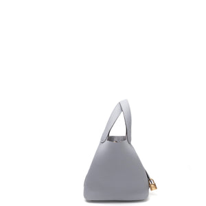 HERMES PICOTIN LOCK 18 GRIS PANTIN CLEMENCE LEATHER GHW STAMP K