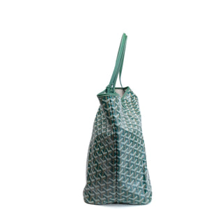 GOYARD SAINT LOUIS PM TOTE BAG GOYARDINE CANVAS GREEN SHW