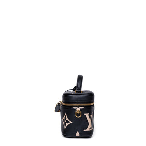 LOUIS VUITTON VANITY PM BLACK/BEIGE CALFSKIN GHW