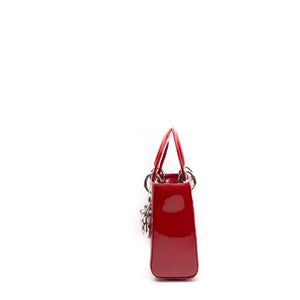 CHRISTAIN DIOR MINI LADY DIOR PATENT RED SHW