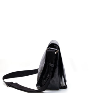 GUCCI SUPREME MESSENGER BAG BLACK COATED CANVAS SHW