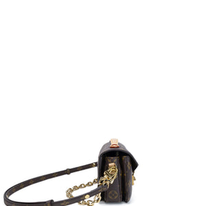 LOUIS VUITTON POCHETTE METIS EAST WEST MONOGRAM CANVAS GHW (MICROCHIP)