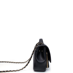 CHANEL BUSINESS AFFINITY SMALL FLAP BAG BLACK CAVIAR GHW