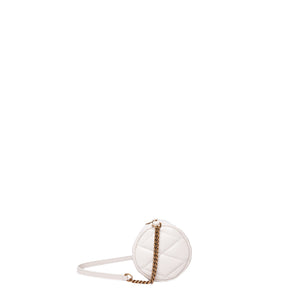 SAINT LAURENT SADE TUBE SHOULDER BAG MINI WHITE GHW