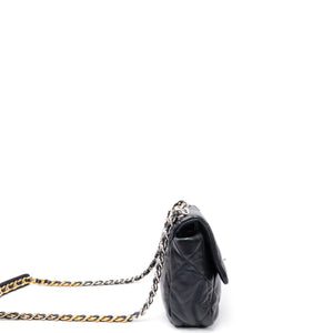 CHANEL SMALL 19 BAG LAMBSKIN BLACK MULTICOLOUR HARDWARE (MICROCHIP)