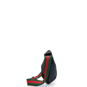 GUCCI BLACK GG MONOGRAM CANVAS WEB HOBO BAG SHW