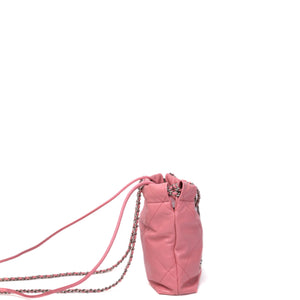 CHANEL MINI 22 BAG SHINY CALFSKIN PINK SHW (MICROCHIP)