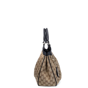 GUCCI GG CANVAS SUKEY TOTE BEIGE GHW